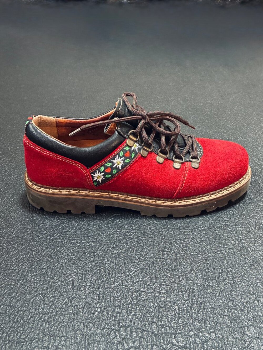 Vintage Josef Seibel Red Suede Shoes, 39/8.5